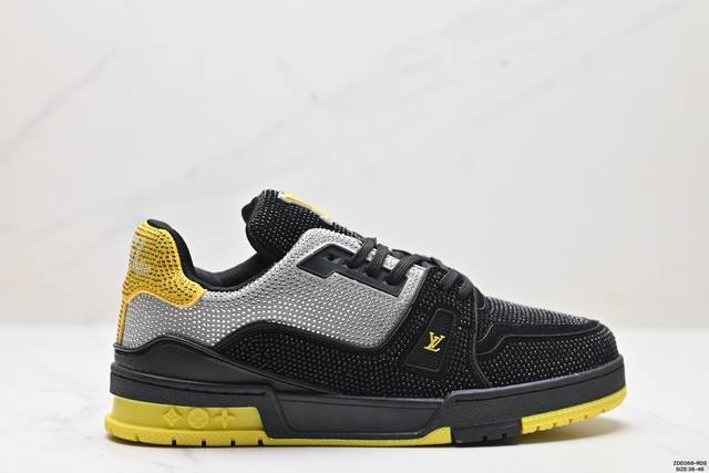 公司级全新lv路易威登louis Vuitton Trainer Sneaker Low休闲运动文化百搭板鞋 尺码:36-46 id:Zdd268-Rds