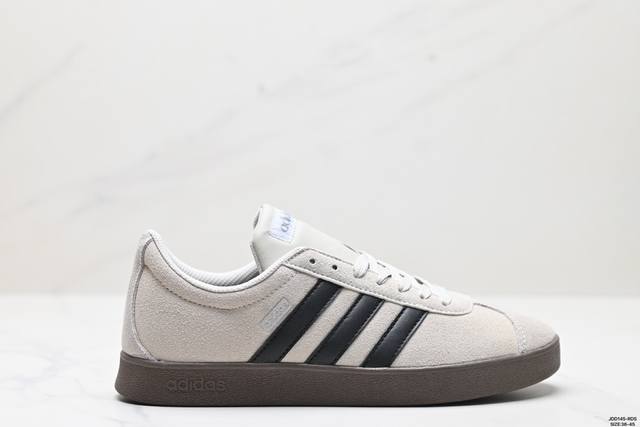 真标adidas Vl Court Classic Shoes 运动休闲板鞋德训鞋 这款adidas经典运动鞋 以经典造型塑就百搭风格 灵感源自adidas典藏