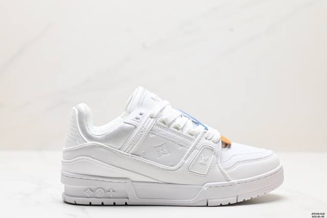 公司级全新lv路易威登louis Vuitton Trainer Sneaker Low休闲运动文化百搭板鞋 尺码:40-45 id:Jfd129-Rj d