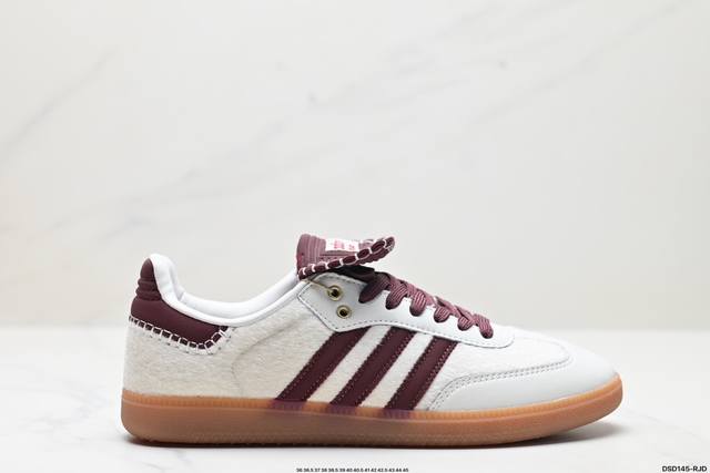 真标adidas Originals Wales Bonner Samba Og桑巴舞系列绅士德训足球风百搭低帮休闲运动板鞋 货号:Ie0578 尺码:36 3