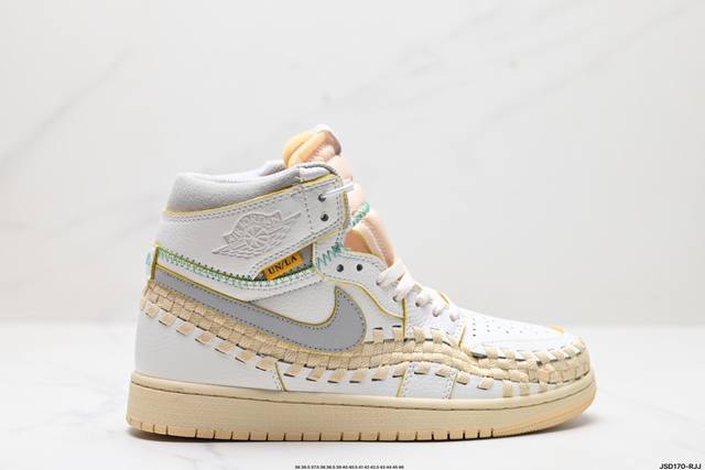 公司级union X Nike Air Jordan 1 High Aj1乔1高帮休闲板鞋 同步官方配色市场唯一独家头层皮打造 原鞋原档案开发 原厂皮料 原档冲