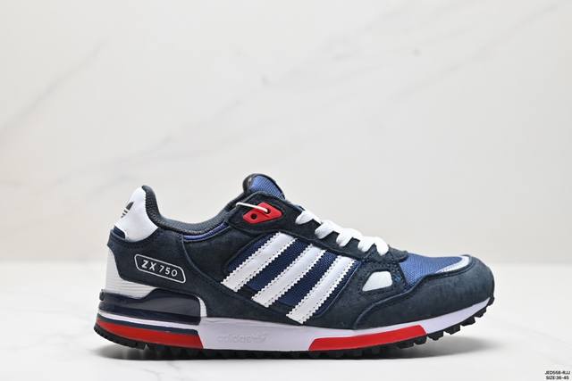 公司级adidas Originals Zx 750 织物二层绒面皮 透气 低帮 生活休闲鞋 货号:By9274 尺码:36-45 id:Jed558-Rjj