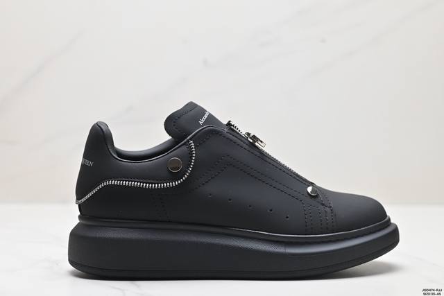 公司级意大利高奢品牌alexander Mcqueen亚历山大 麦昆 Sole Leather Sneakers低帮时装厚底休闲运动小白鞋 尺码:35-45 i