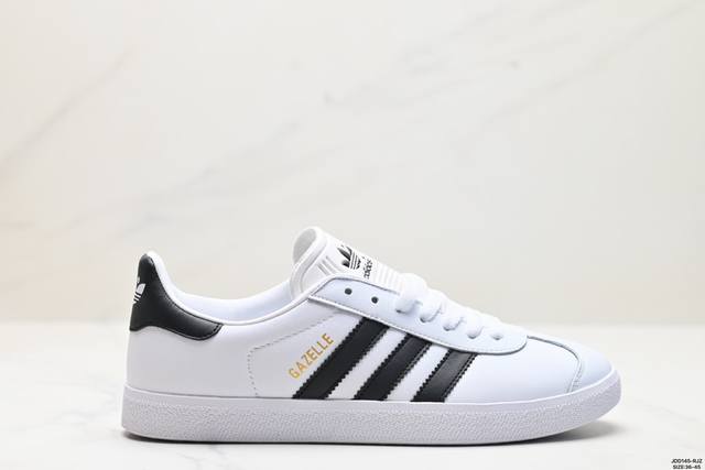 真标adidas Originals Gazelle 三叶草休闲防滑耐磨低帮板鞋 鞋头出色设计 塑就出众贴合感 稳固的后跟贴合足部曲线设计 软弹舒适 不易磨脚