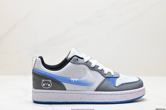 真标耐克 Nike Court Borough Low 2低帮百搭透气休闲运动板鞋 经典耐用的设计 兼顾舒适脚感和出众风范 演绎匠心之作 结构性的支撑贴合感结合