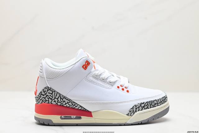 公司级nike Air Jordan 3 Retro皮革 潮流 防滑耐磨包裏性 中帮 复古篮球鞋 缜密拉帮及中底钢印细节 全新底模 货号:Fn0344-901