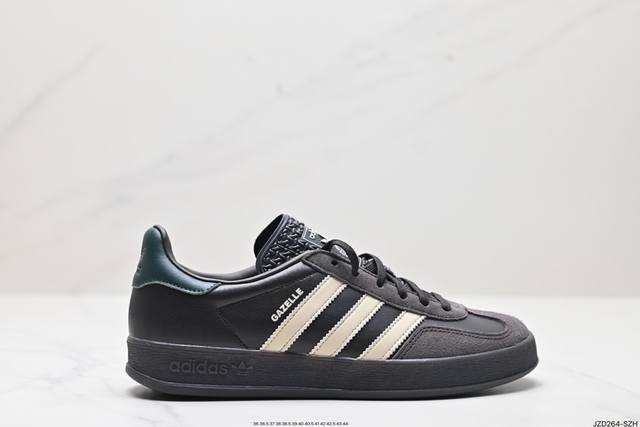 公司级adidas Originals Gazelle Indoor 三叶草休闲防滑耐磨低帮板鞋 鞋头出色设计 塑就出众贴合感 稳固的后跟贴合足部曲线设计 软弹