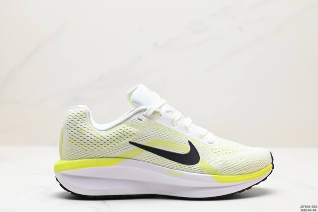 真标耐克2024新款nike Zoom Winflo 11运动休闲轻便缓震气垫跑步鞋公路跑步鞋 飞线贾卡轻质透气休闲运动鞋。 货号:Fj9509-101 尺码: