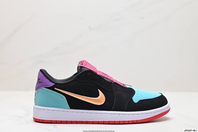 公司级air Jordan 1 Low Slip Shadow 全新配色 刺绣勾 解构风 乔丹篮球鞋系列 这款特别版采用无鞋带设计 容易穿脱 更有独特刺绣swo