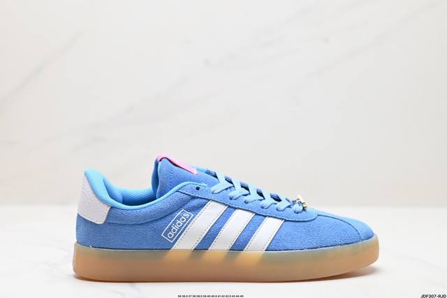 真标adidas Vl Court Classic Shoes 运动休闲板鞋德训鞋 这款adidas经典运动鞋 以经典造型塑就百搭风格 灵感源自adidas典藏