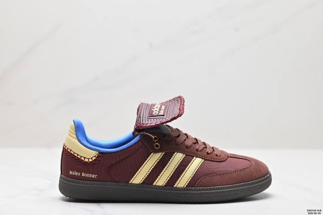 真标阿迪达斯adidas Originals Wb Nylon Samba Og桑巴舞系列绅士德训足球风百搭低帮休闲运动板鞋 货号:Ie0579 尺码:36-4