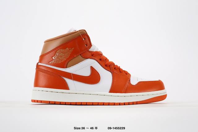 公司级nike Air Jordan 1 Retro Mid Aj1乔丹一代中帮经典复古文化休闲运动篮球鞋 货号:Bq6472-108 尺码:36 36.5 3