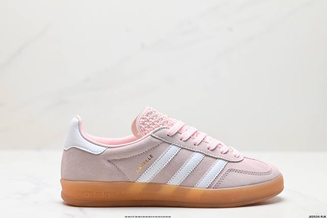 公司级adidas Originals Gazelle Indoor 三叶草休闲防滑耐磨低帮板鞋 鞋头出色设计 塑就出众贴合感 稳固的后跟贴合足部曲线设计 软弹