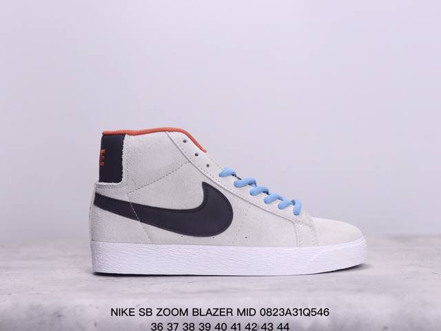 猪八皮 耐克nike Sb Zoom Blazer Mid 开拓者高帮经典休闲滑板鞋 xm0823Q546