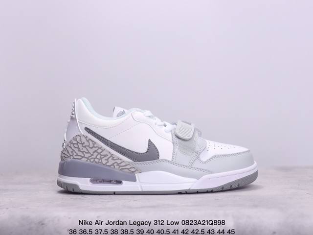 真标nike Air Jordan Legacy 312 Low耐克乔丹三合一混合版本低帮文化休闲运动篮球鞋 货号:Fn3407-161 尺码:36 36.5