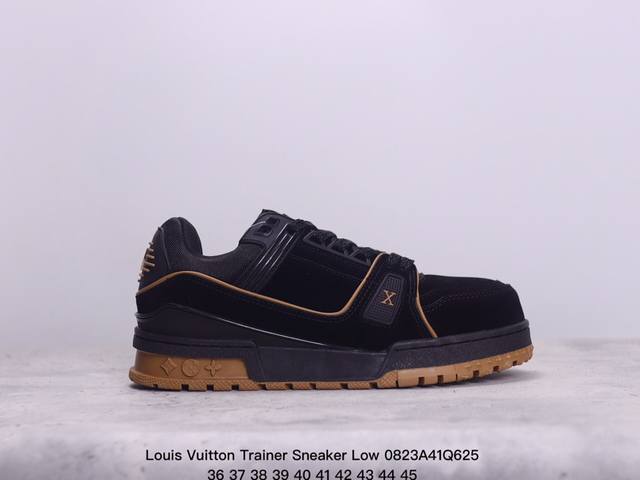 公司级全新lv路易威登louis Vuitton Trainer Sneaker Low休闲运动文化百搭板鞋 尺码:36-45 xm0823Q625