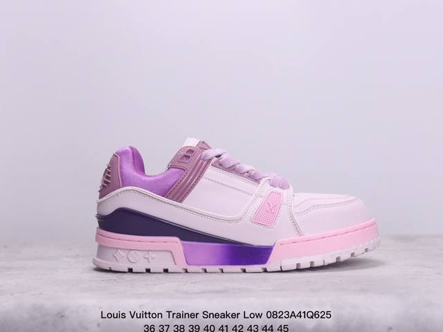 公司级全新lv路易威登louis Vuitton Trainer Sneaker Low休闲运动文化百搭板鞋 尺码:36-45 xm0823Q625