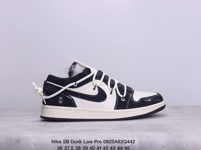 耐克 Nike Sb Dunk Low Pro 复古低帮休闲运动滑板板鞋。采用脚感柔软舒适zoomair气垫，有效吸收滑板等极限运动在落地时带来的冲击力，为街头