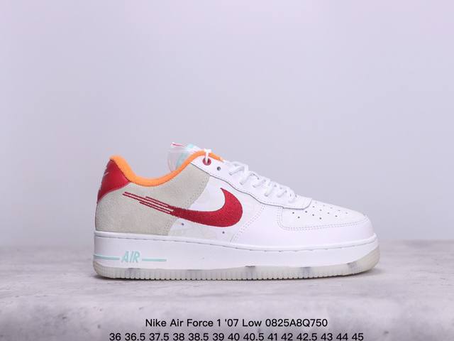 耐克 Nike Air Force 1 '07 Low 空军一号低帮，柔软、弹性十足的缓震性能和出色的中底设计，横跨复古与现代的外型结合，造就出风靡全球三十多年