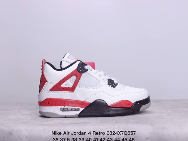 耐克nike Air Jordan 4 Retro 迈克尔 乔丹aj4代重置版系列中帮复古休闲运动文化篮球鞋 xm0824Q 7