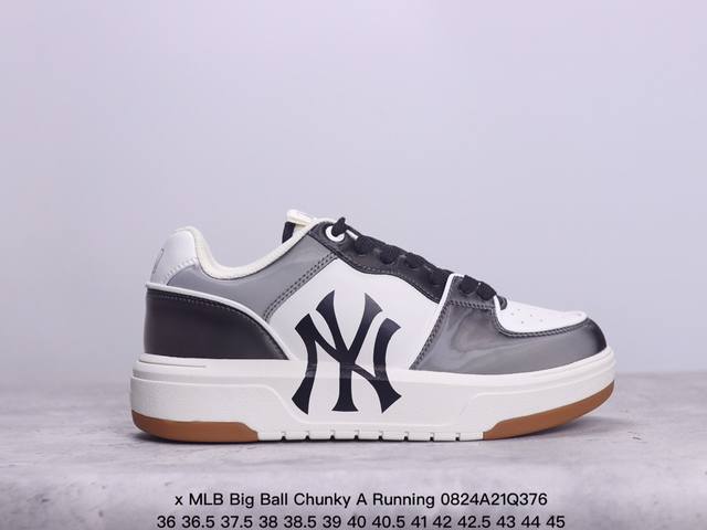 公司级korea韩国ss19限定发售ny美国榄球洋基队限定 X Mlb Big Ball Chunky A Running厚底老爹厚底休闲运动慢跑鞋 货号: 尺