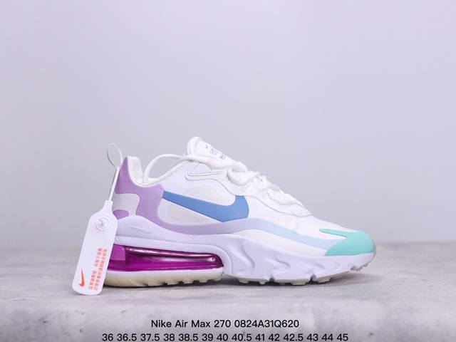 耐克nike Air Max 270二代透气后掌半气垫慢跑鞋 兼具非凡优质外观和出色穿着体验！性能出众的一双跑步鞋，动感且活力满满 xm0824Q620