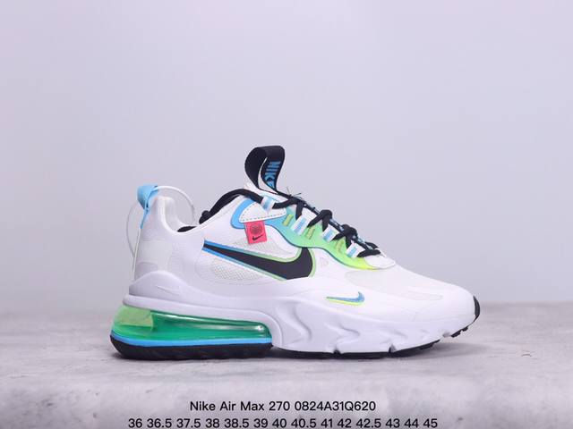 耐克nike Air Max 270二代透气后掌半气垫慢跑鞋 兼具非凡优质外观和出色穿着体验！性能出众的一双跑步鞋，动感且活力满满 xm0824Q620