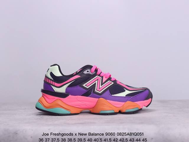 Joe Freshgoods X New Balance 公司级版本nb9060 复古休闲运动慢跑鞋 鞋款灵感源自设计师本人对夏日的怀日回忆。鞋面大身由空间双格