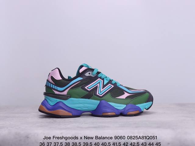 Joe Freshgoods X New Balance 公司级版本nb9060 复古休闲运动慢跑鞋 鞋款灵感源自设计师本人对夏日的怀日回忆。鞋面大身由空间双格