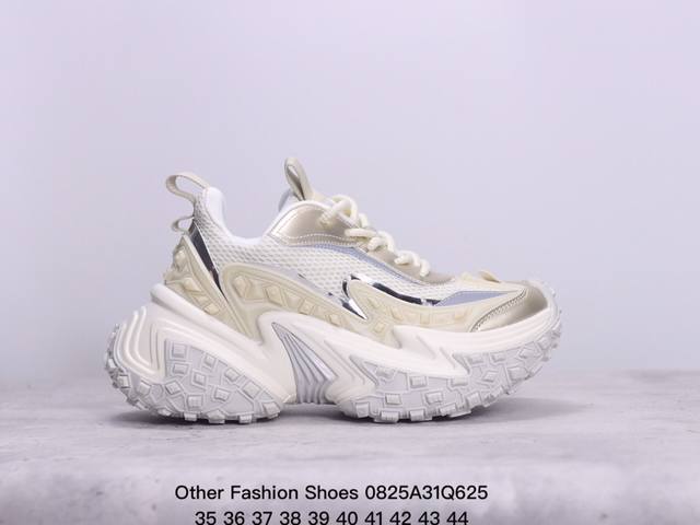 采用软质移膜皮革材质，轻量eav发泡橡胶大底，公版系列other Fashion Shoes系带中帮休闲运动鞋。 类型：男女鞋 码数：35 36 37 38 3