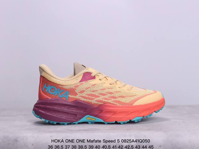 公司级hoka One One Mafate Speed 5 低帮专业越野跑步鞋 实拍首发 相较于前几代mafate包裹感更好 跟speedgoat 快速羚羊