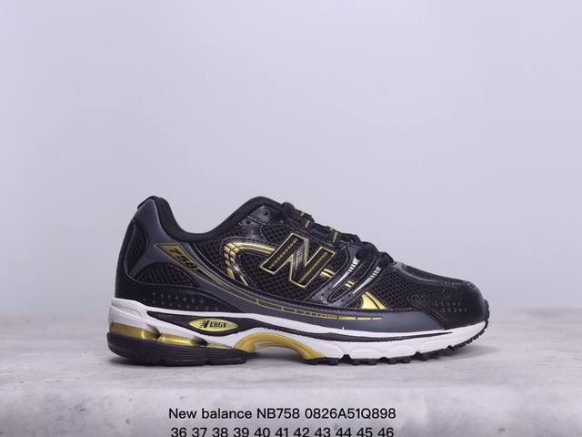 公司级new Balance Nb758 新百伦织物层牛皮防滑减震透气舒适耐磨减震低帮轻休闲鞋 货号:Mr758Sb 尺码:36-45 xm0826Q898