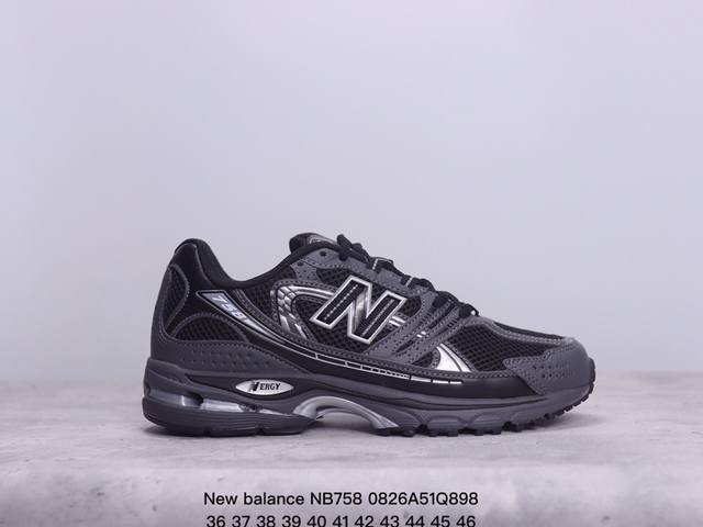 公司级new Balance Nb758 新百伦织物层牛皮防滑减震透气舒适耐磨减震低帮轻休闲鞋 货号:Mr758Sb 尺码:36-45 xm0826Q898