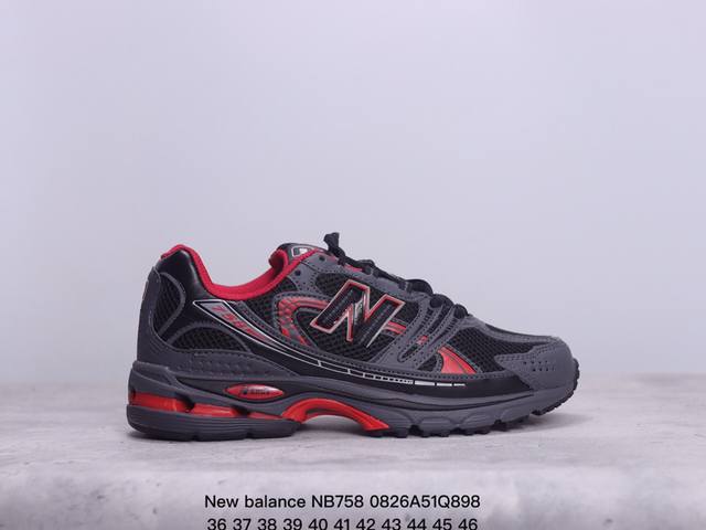 公司级new Balance Nb758 新百伦织物层牛皮防滑减震透气舒适耐磨减震低帮轻休闲鞋 货号:Mr758Sb 尺码:36-45 xm0826Q898 - 点击图像关闭