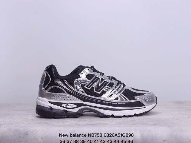 公司级new Balance Nb758 新百伦织物层牛皮防滑减震透气舒适耐磨减震低帮轻休闲鞋 货号:Mr758Sb 尺码:36-45 xm0826Q898