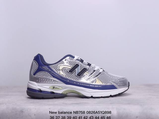 公司级new Balance Nb758 新百伦织物层牛皮防滑减震透气舒适耐磨减震低帮轻休闲鞋 货号:Mr758Sb 尺码:36-45 xm0826Q898