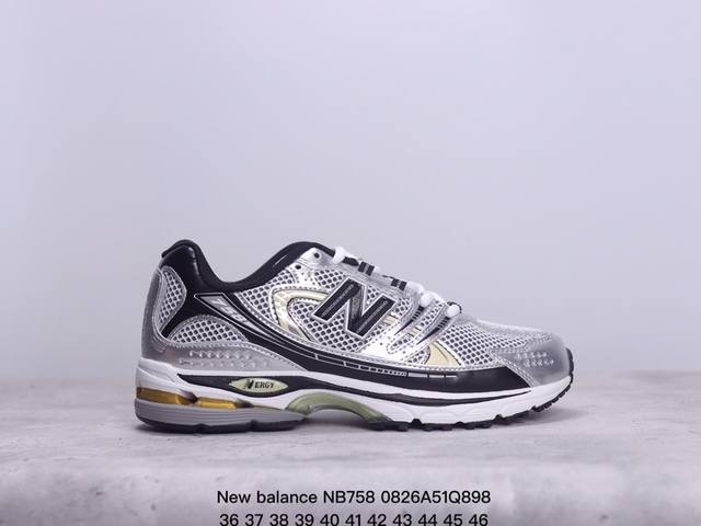 公司级new Balance Nb758 新百伦织物层牛皮防滑减震透气舒适耐磨减震低帮轻休闲鞋 货号:Mr758Sb 尺码:36-45 xm0826Q898