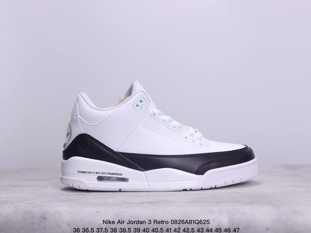 公司级nike Air Jordan 3 Retro皮革 潮流 防滑耐磨包裏性 中帮 复古篮球鞋 缜密拉帮及中底钢印细节 全新底模 货号:Fn0344-001