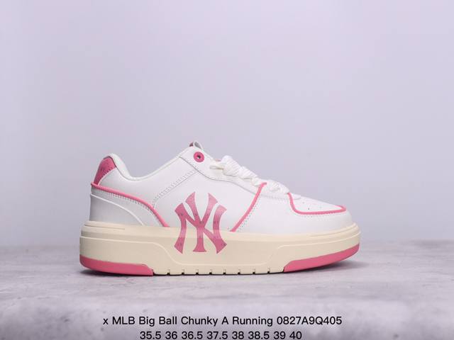 真标korea韩国ss19限定发售ny美国榄球洋基队限定 X Mlb Big Ball Chunky A Running厚底老爹厚底休闲运动慢跑鞋 货号:3As