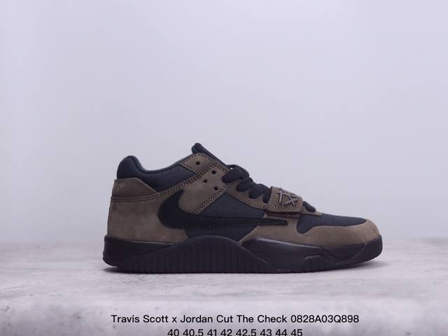 公司级travis Scott X Jordan Cut The Check 联名倒钩休闲板鞋 原楦原纸板开发 原盒原配 超高清洁度 新鞋型！ 货号:Fz811