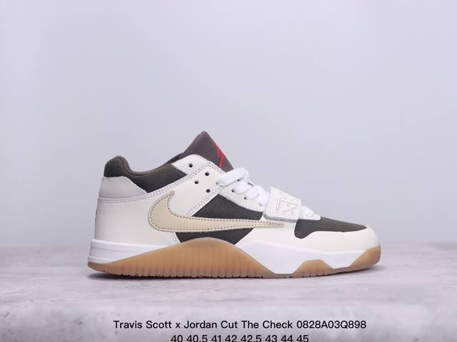 公司级travis Scott X Jordan Cut The Check 联名倒钩休闲板鞋 原楦原纸板开发 原盒原配 超高清洁度 新鞋型！ 货号:Fz811