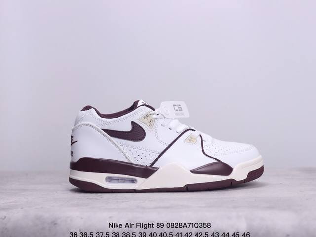 公司级耐克nike Air Flight 89男子运动鞋 Aj4兄弟款 缓震篮球鞋 重塑80年代后期非凡篮球战靴的经典风范 利落皮革结构搭载卓越缓震系统 重现传