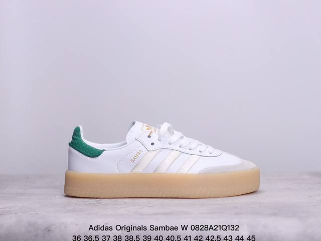 公司级阿迪达斯三叶草adidas Originals Sambae W桑巴舞系列绅士德训足球风百搭低帮休闲运动板鞋 货号:Ig4450 尺码:36 36.5 3