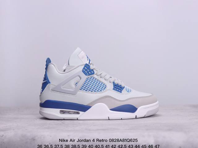 公司级nike Air Jordan 4 Retro皮革 潮流 防滑耐磨包裏性 中帮 复古篮球鞋 缜密拉帮及中底钢印细节 全新底模 货号:Fn0344-001