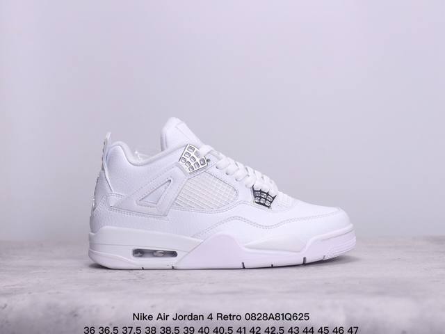 公司级nike Air Jordan 4 Retro皮革 潮流 防滑耐磨包裏性 中帮 复古篮球鞋 缜密拉帮及中底钢印细节 全新底模 货号:Fn0344-001