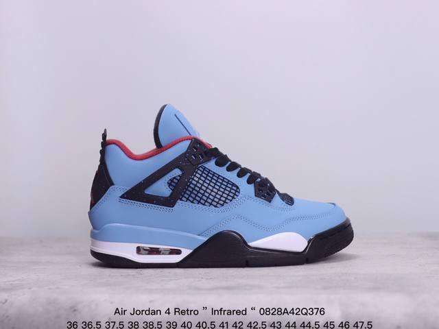 公司级aj4 Air Jordan 4 Retro ” Infrared “ Aj4乔4 男子文化篮球鞋 大厂出品 主力合作工厂 全新模具开发 纯正4代正确鞋型