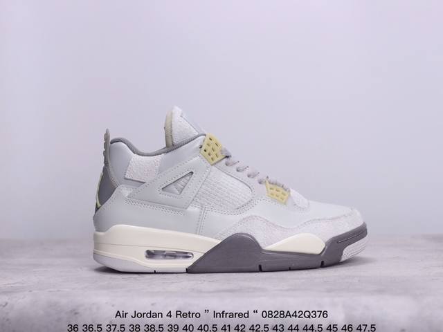 公司级aj4 Air Jordan 4 Retro ” Infrared “ Aj4乔4 男子文化篮球鞋 大厂出品 主力合作工厂 全新模具开发 纯正4代正确鞋型