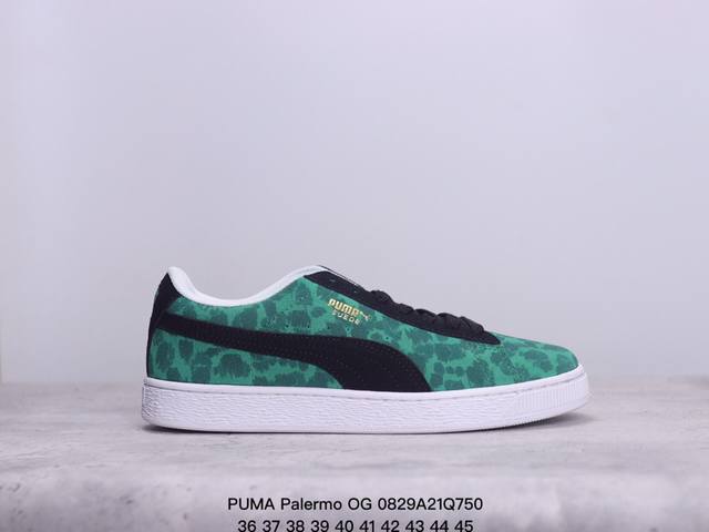 Puma Palermo Og 彪马 低帮 蓝白 男女同款 防滑耐磨低邦德训板鞋 Army Trainer Og休闲鞋沿用德训鞋经典外观，鞋身和鞋舌分别添加了品