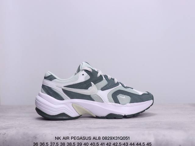 公司级耐克nk Air Pegasus Al8舒适百搭耐磨透气低帮跑步鞋时尚厚底老爹鞋专为跑者打造的熟悉弹力脚感再度回归 助你攻克各种目标 再不然 也能为你增添