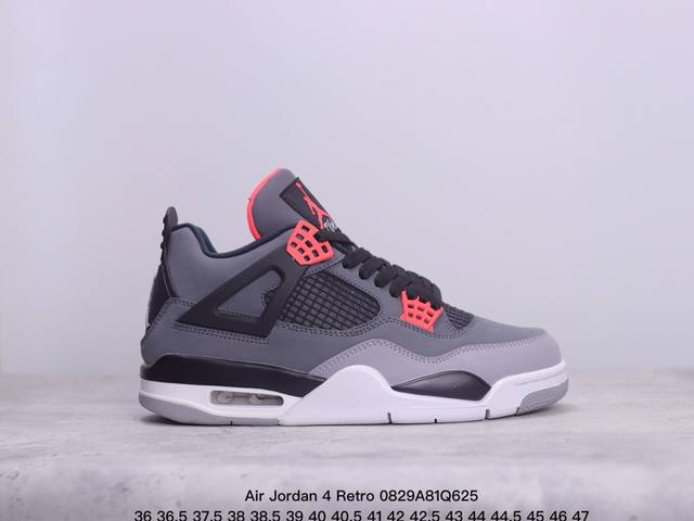 Air Jordan 4 Retro 乔丹4代气垫缓震篮球鞋 牛皮材质 公司级 可实战球鞋 真标带半码 Size:36-47码 xm0829Q625